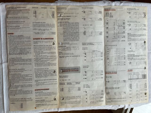 Calculadora Vintage Casio SR5