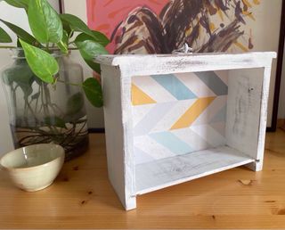 Lote antiguo cajón madera