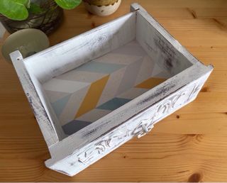 Lote antiguo cajón madera