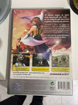 Caja y manual final fantasy x ps2