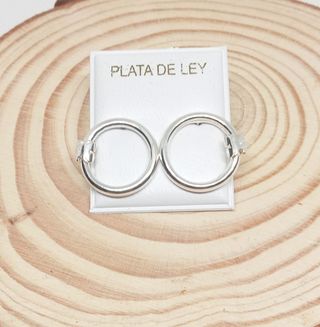 Pendientes aro 15 mm en plata de ley 925 - Liquida