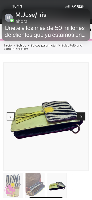 Bolso teléfono movil Soruka YELLOW