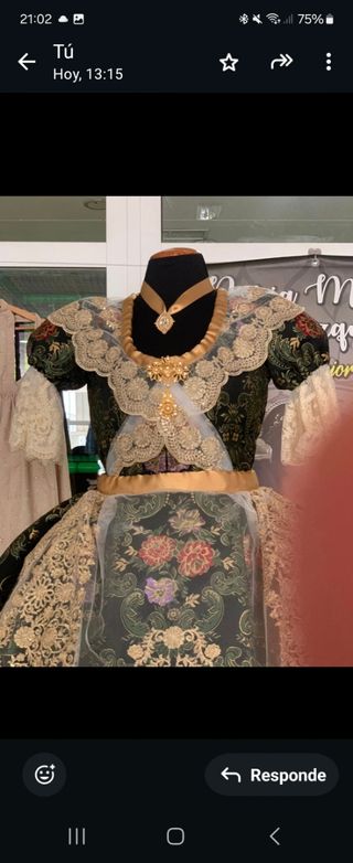 Traje Fallera: Azul & Multicolor