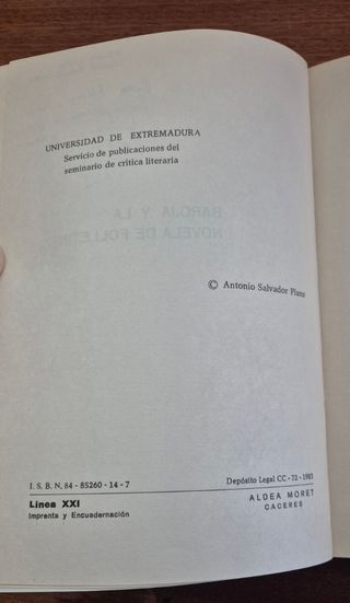 Baroja y la novela de folletín.