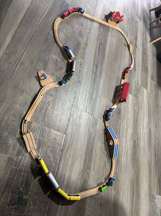 Juego de vias de trenes
