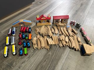 Juego de vias de trenes