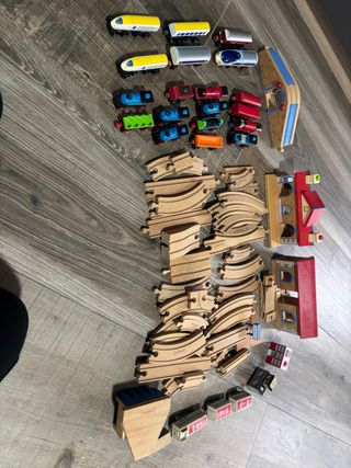 Juego de vias de trenes