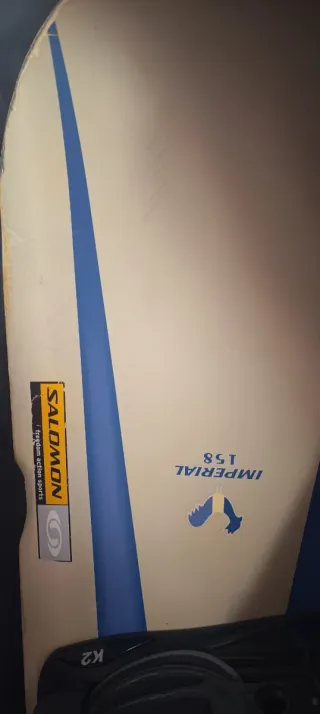 Tabla snow con sujeciones y funda.1'60