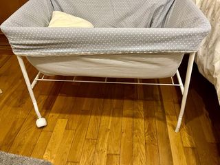 Moises plegable bebe azul claro y beige ...NUEVO..