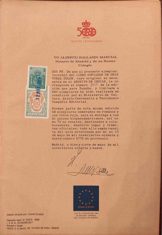 LIBRO COPIADOR DE CRISTOBAL COLÓN