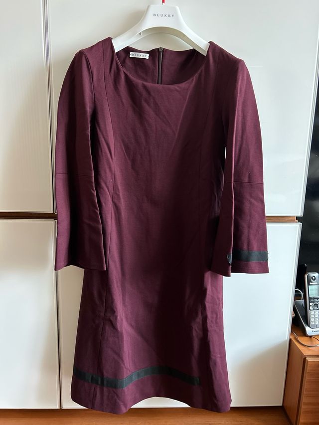 Vestito bordeaux midi nuovo