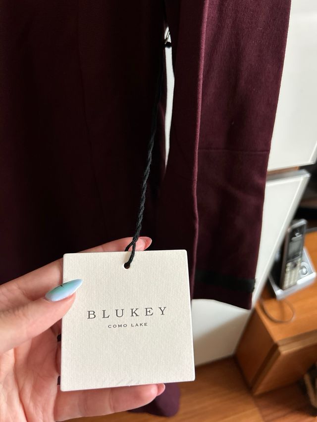 Vestito bordeaux midi nuovo