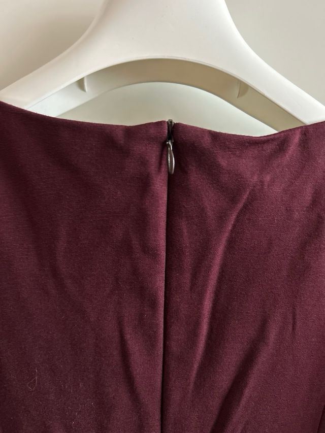 Vestito bordeaux midi nuovo
