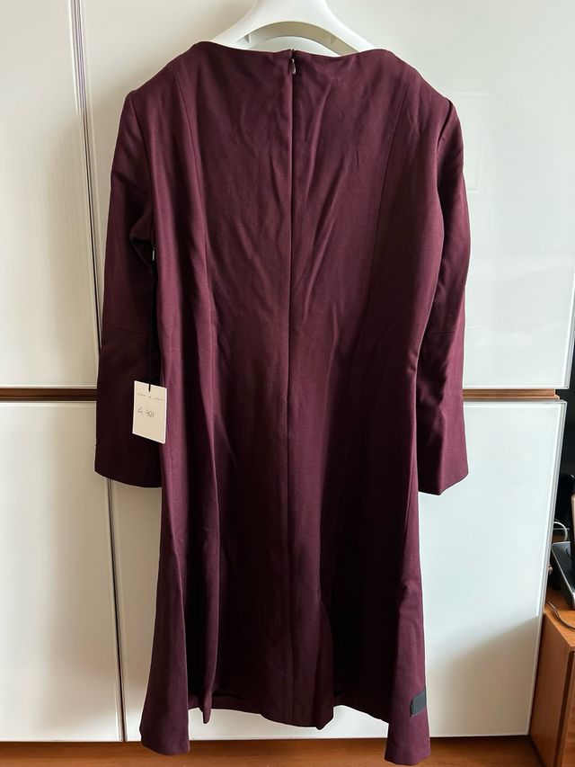 Vestito bordeaux midi nuovo