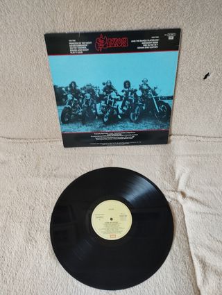 Saxon denim and leather