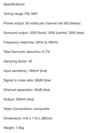 SHERWOOD AMPLIFICATORE