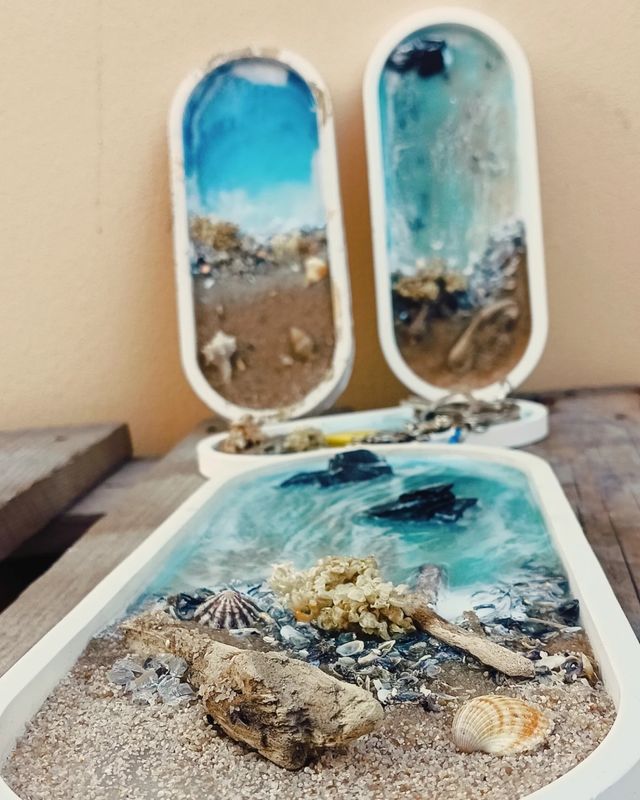 Svuotatasche in resina artigianali