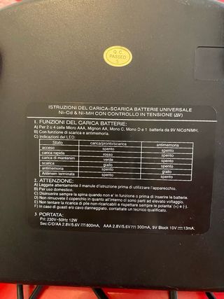 Carica scarica batterie extracell