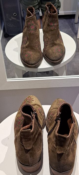 Botín piel vuelta, country, 41