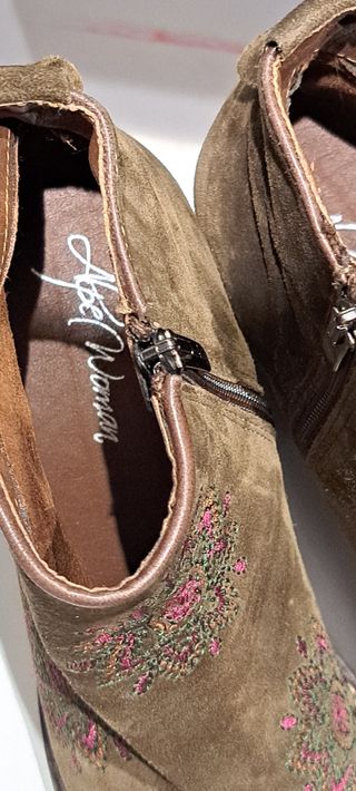 Botín piel vuelta, country, 41