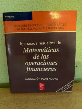 Matematicas de las operaciones financieras