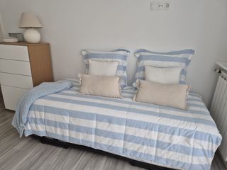 Funda nordica rayas azul y blanco 90cm