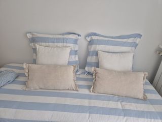 Funda nordica rayas azul y blanco 90cm