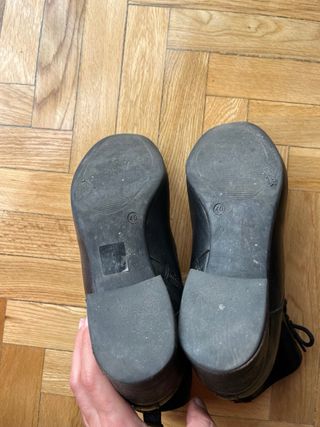 Botines cuero negro Zara talla 40