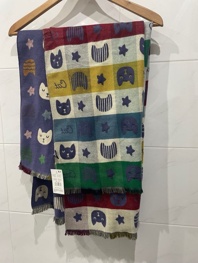 Manta bufanda gatos