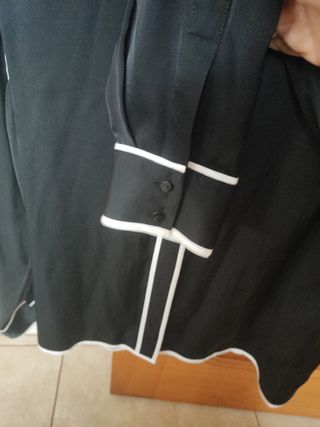 Camisa negra viscosa