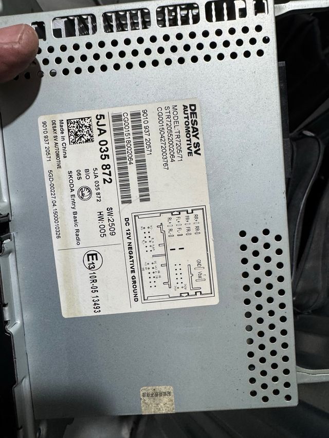 Radio skoda rapid perfecta