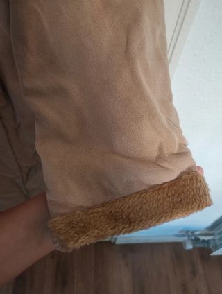 Vintage long sherpa coat ecopiel