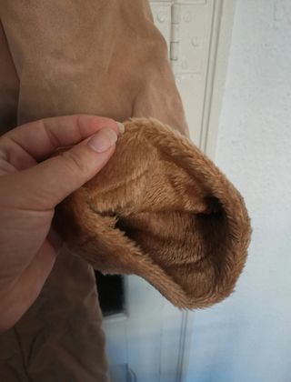Vintage long sherpa coat ecopiel