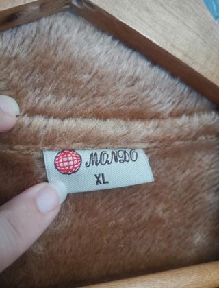 Vintage long sherpa coat ecopiel