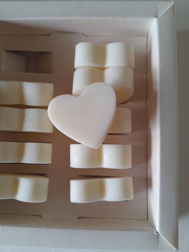 Corações de soja perfumados