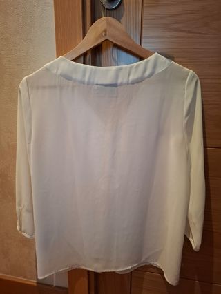 BLUSA ESCOTE V BLANCA