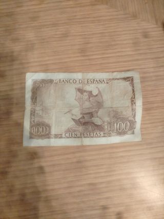 Billete de 100 pesetas de 1965