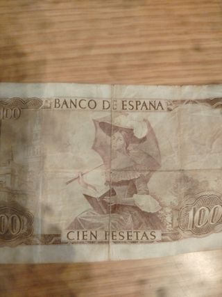 Billete de 100 pesetas de 1965