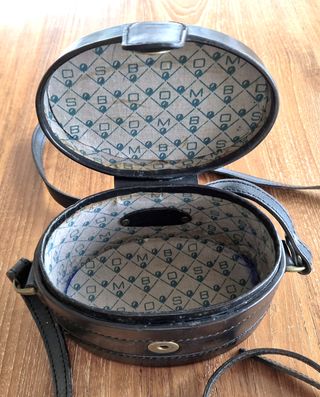 Bolso o estuche vintage de calidad negro Años 1980