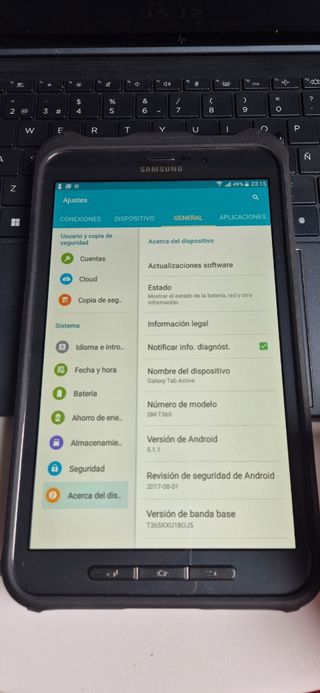 Tablet Samsung galaxy tab active 