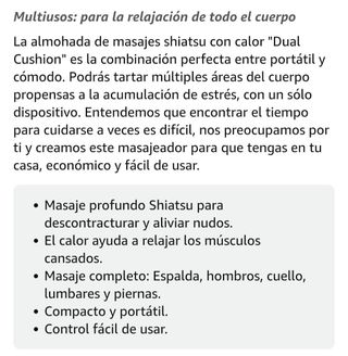 Cojín de Masaje Eléctrico Portátil (NUEVO)