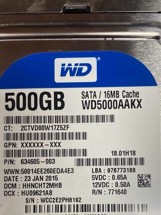 Discos duros 500 GB. Precio por cantidad.