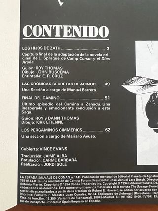 La Espada Salvaje de Conan el Barbaro Tomo 35