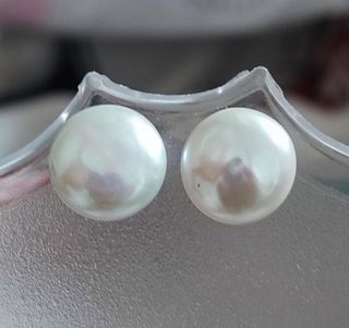 PENDIENTES DE PLATA Y PERLAS 13 MM