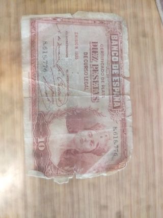 Diez pesetas 1935