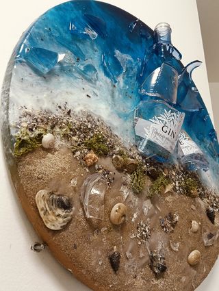 Quadro in resina con gin mare