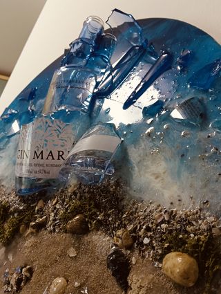 Quadro in resina con gin mare