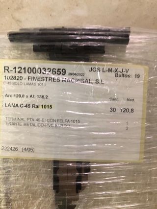 Lote de 8 persianas solo lamas Nuevas  