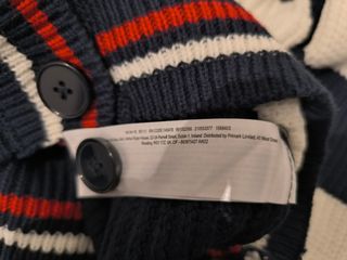 Casaco cardigan colegial em malha grossa