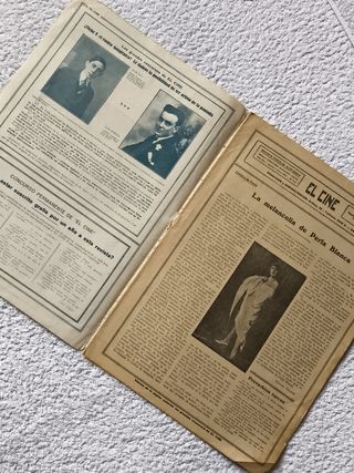 LOTE 2 REVISTAS ANTIGUAS "EL CINE" AÑO 1924